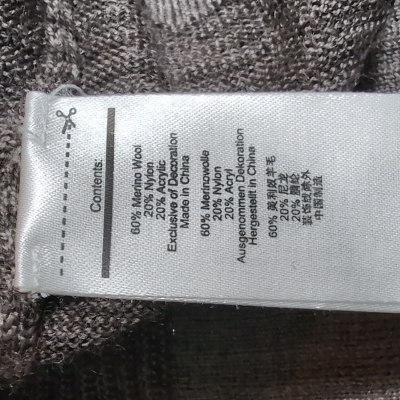 Smartwool Sparwood Crew Striped Sweater Dark Gray / Brown Size L - Picture 8 of 8